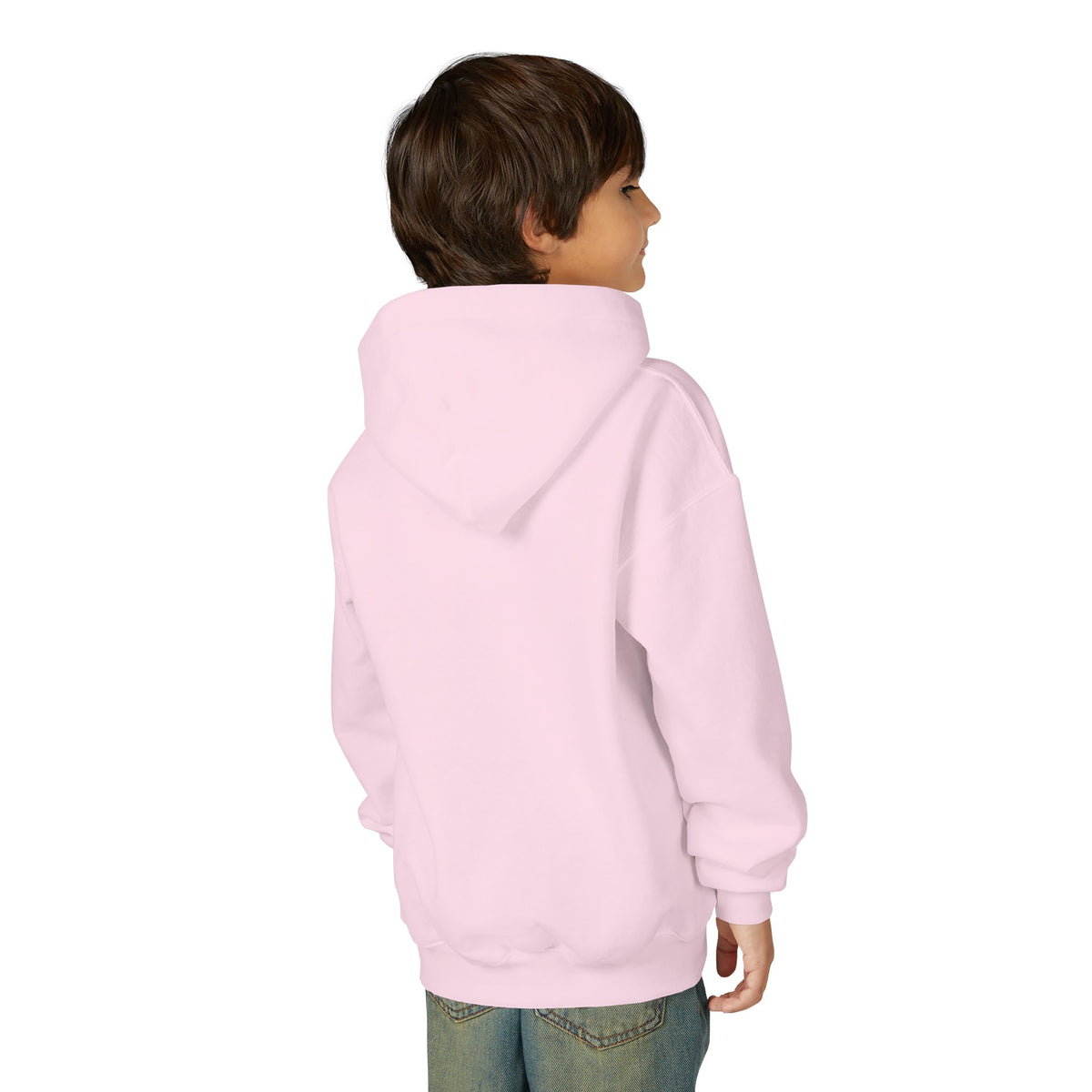 Youth Halloween Hoodie — 'Happy Halloween' Skeleton Riding Dinosaur Kids Sweatshirt