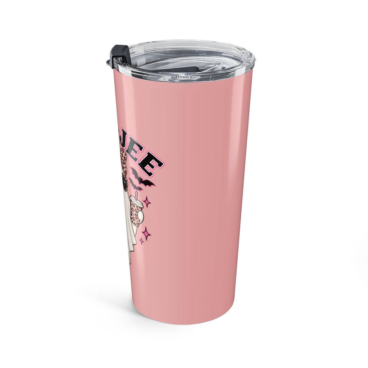 Boo-Jee 20oz Pink Leopard Ghost Tumbler — Cute Halloween Travel Mug