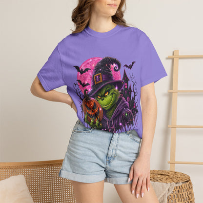 Wicked Green Witch Halloween T-Shirt — Pumpkin, Bats & Haunted Night Design