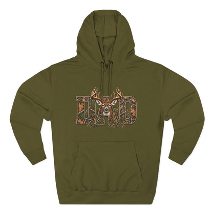 Dad Deer Camouflage Hoodie - Hunting Dad Fleece Pullover