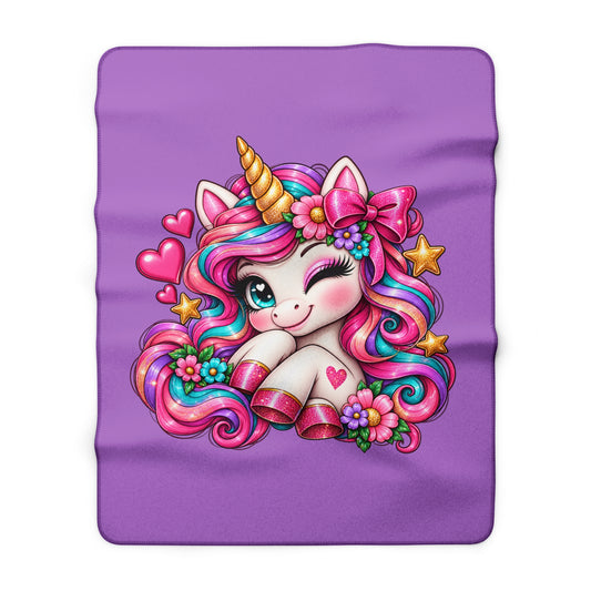 Magical Rainbow Unicorn Cozy Blanket