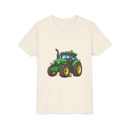 Kids Green Tractor T‑Shirt — Youth Farm Tractor Tee
