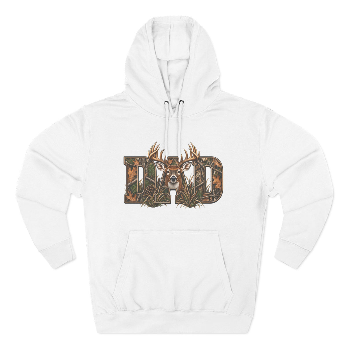 Dad Deer Camouflage Hoodie - Hunting Dad Fleece Pullover