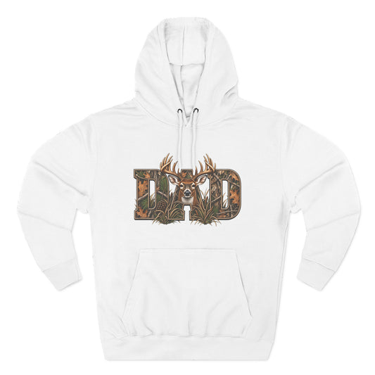 Dad Deer Camouflage Hoodie - Hunting Dad Fleece Pullover