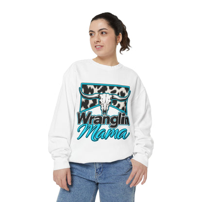 Wranglin' Mama Cow Skull Sweatshirt