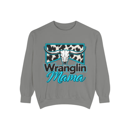 Wranglin' Mama Cow Skull Sweatshirt