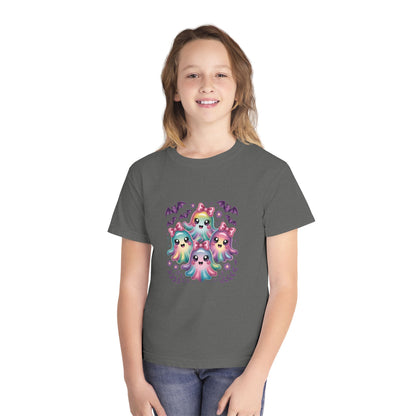 Cute Pastel Ghosts Halloween Youth Tee