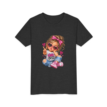 Girl Boss Youth Tee — Cute Cartoon Girl Graphic Shirt