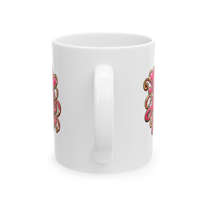 Love Laugh Live Ceramic Mug — Pink Heart Script (11oz & 15oz)