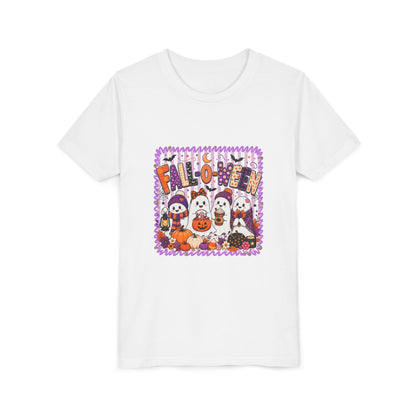 Kids Halloween T‑Shirt — Cute Ghosts & Pumpkins “Halloween” Graphic