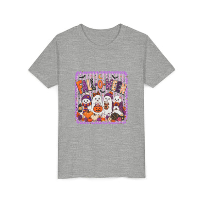 Kids Halloween T‑Shirt — Cute Ghosts & Pumpkins “Halloween” Graphic