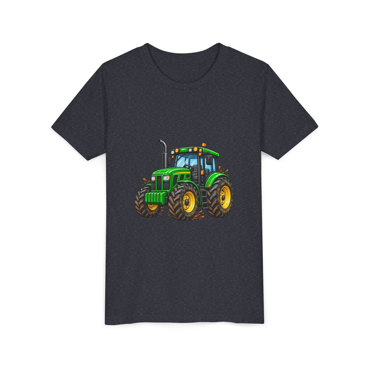 Kids Green Tractor T‑Shirt — Youth Farm Tractor Tee