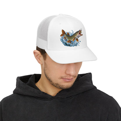 Jumping Pike Fishing Men's Hat