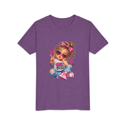 Girl Boss Youth Tee — Cute Cartoon Girl Graphic Shirt