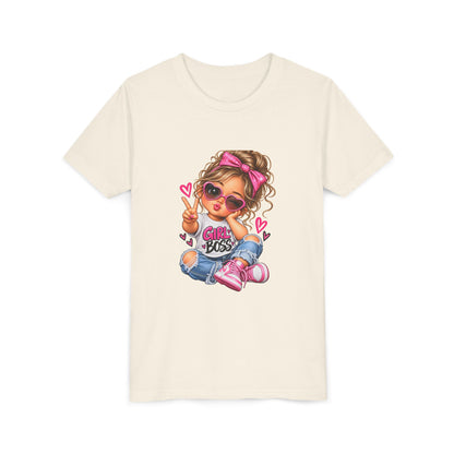 Girl Boss Youth Tee — Cute Cartoon Girl Graphic Shirt