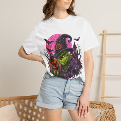 Wicked Green Witch Halloween T-Shirt — Pumpkin, Bats & Haunted Night Design