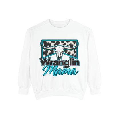 Wranglin' Mama Cow Skull Sweatshirt