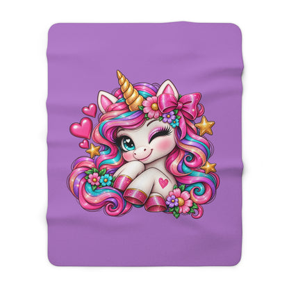 Magical Rainbow Unicorn Cozy Blanket