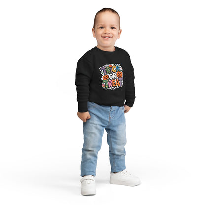 Toddler Sweatshirt - Cute "Trick or Treat" Halloween Pullover with Pumpkins