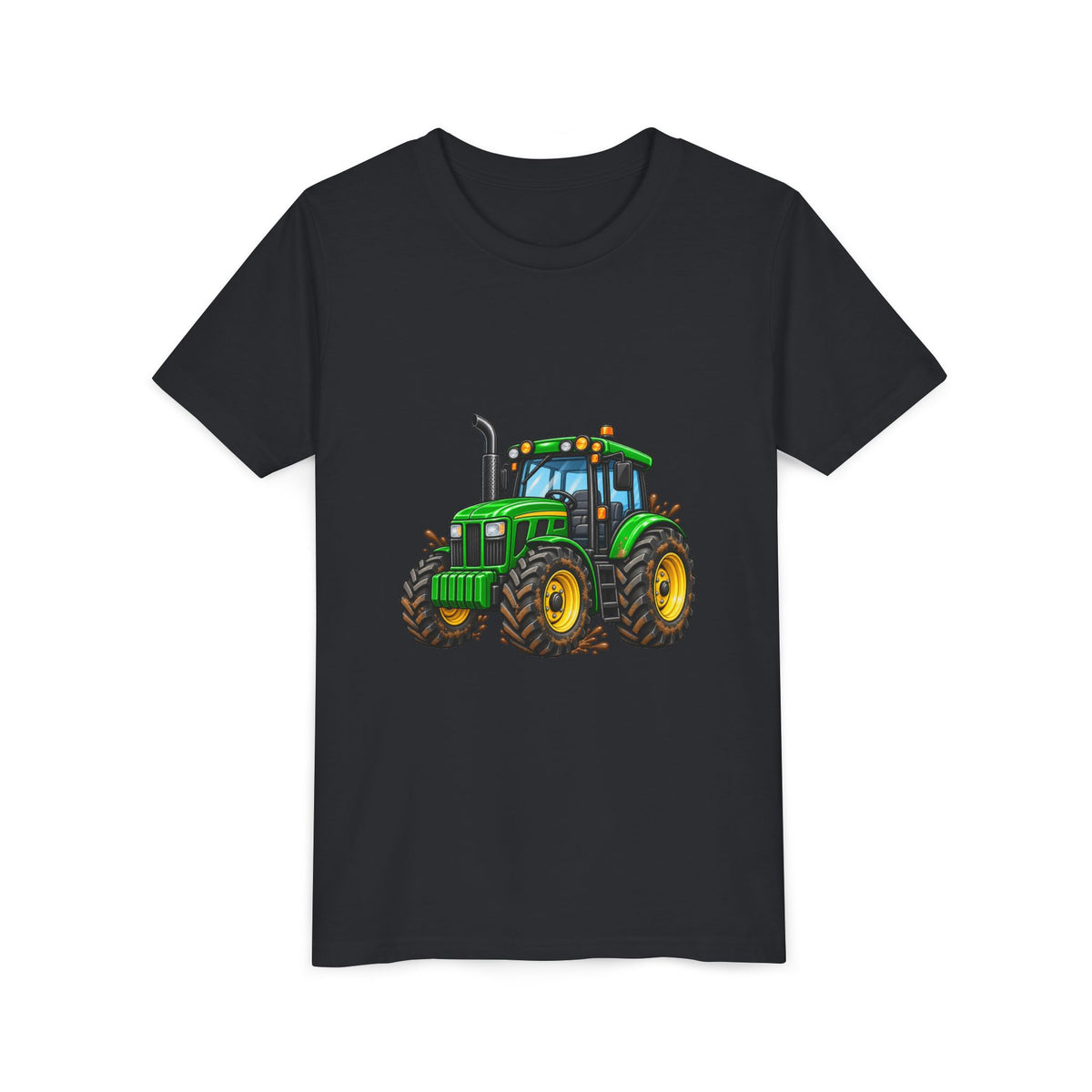 Kids Green Tractor T‑Shirt — Youth Farm Tractor Tee