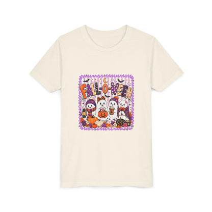 Kids Halloween T‑Shirt — Cute Ghosts & Pumpkins “Halloween” Graphic