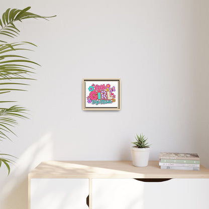 Framed Matte Canvas "Little Girl, Big Attitude" — Colorful Kids Wall Art