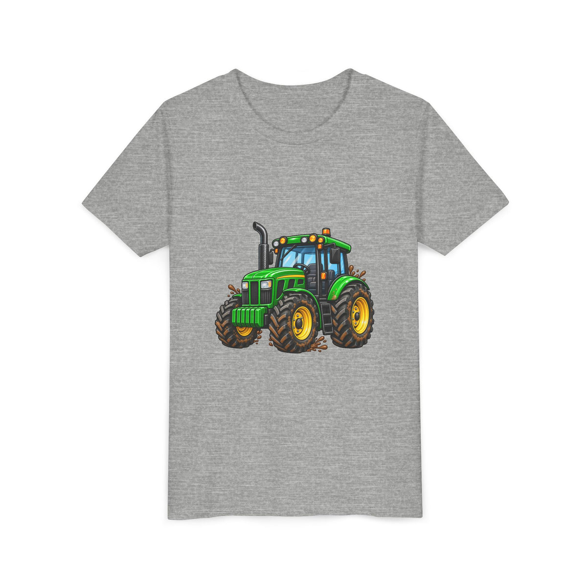 Kids Green Tractor T‑Shirt — Youth Farm Tractor Tee