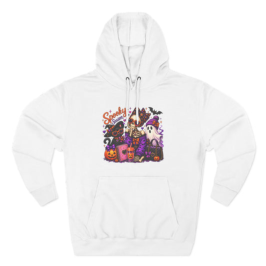 Halloween Ghost Crew Hoodie — 'Spooky Season' Cute Haunted Pumpkin Design