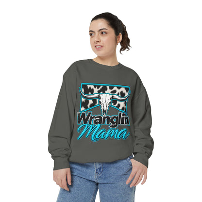 Wranglin' Mama Cow Skull Sweatshirt