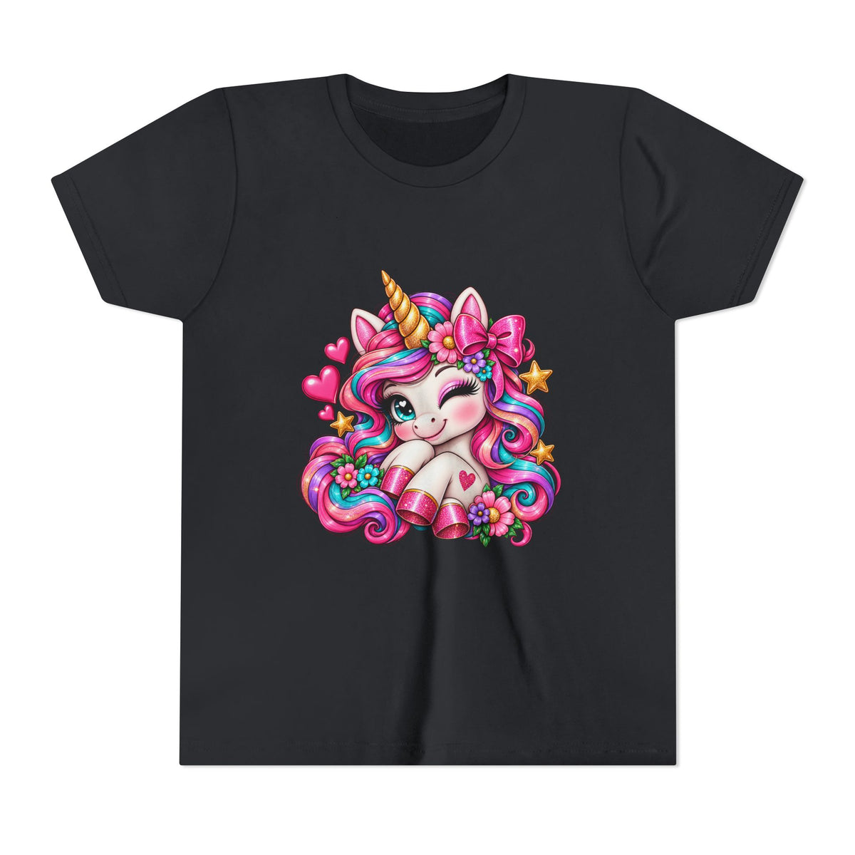 Youth Unicorn Tee — Cute Rainbow Unicorn Graphic Shirt for Kids
