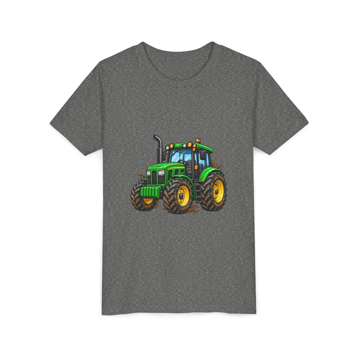 Kids Green Tractor T‑Shirt — Youth Farm Tractor Tee