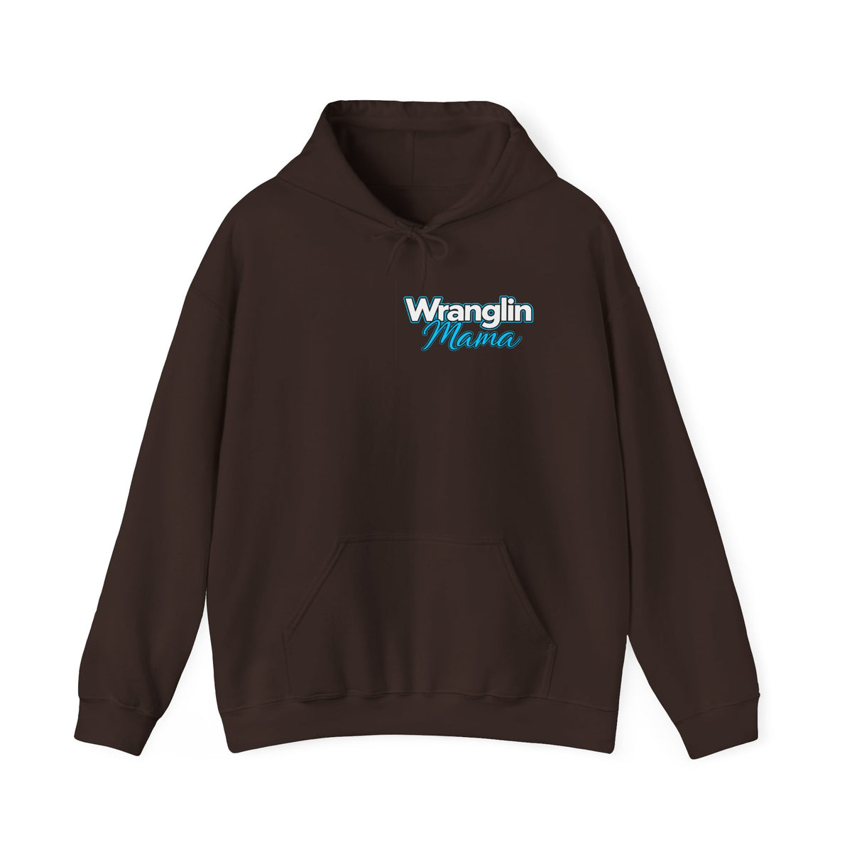 Wranglin Mama Hoodie - Western Cow Skull & Leopard Print Pullover for Cowgirl Moms