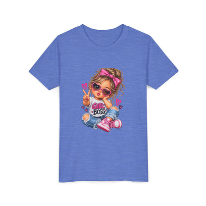 Girl Boss Youth Tee — Cute Cartoon Girl Graphic Shirt
