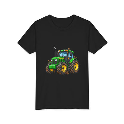 Kids Green Tractor T‑Shirt — Youth Farm Tractor Tee