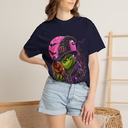 Wicked Green Witch Halloween T-Shirt — Pumpkin, Bats & Haunted Night Design