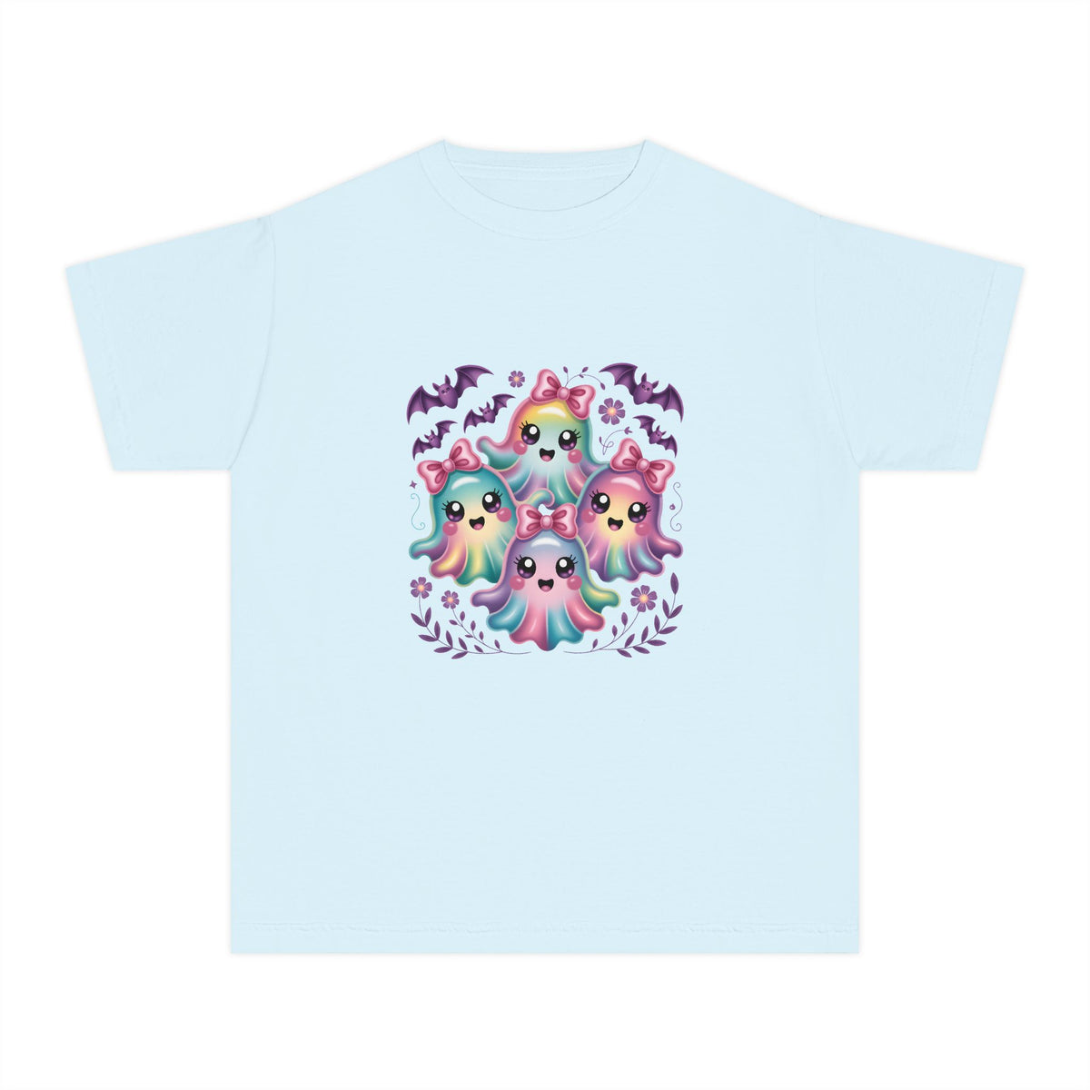 Cute Pastel Ghosts Halloween Youth Tee