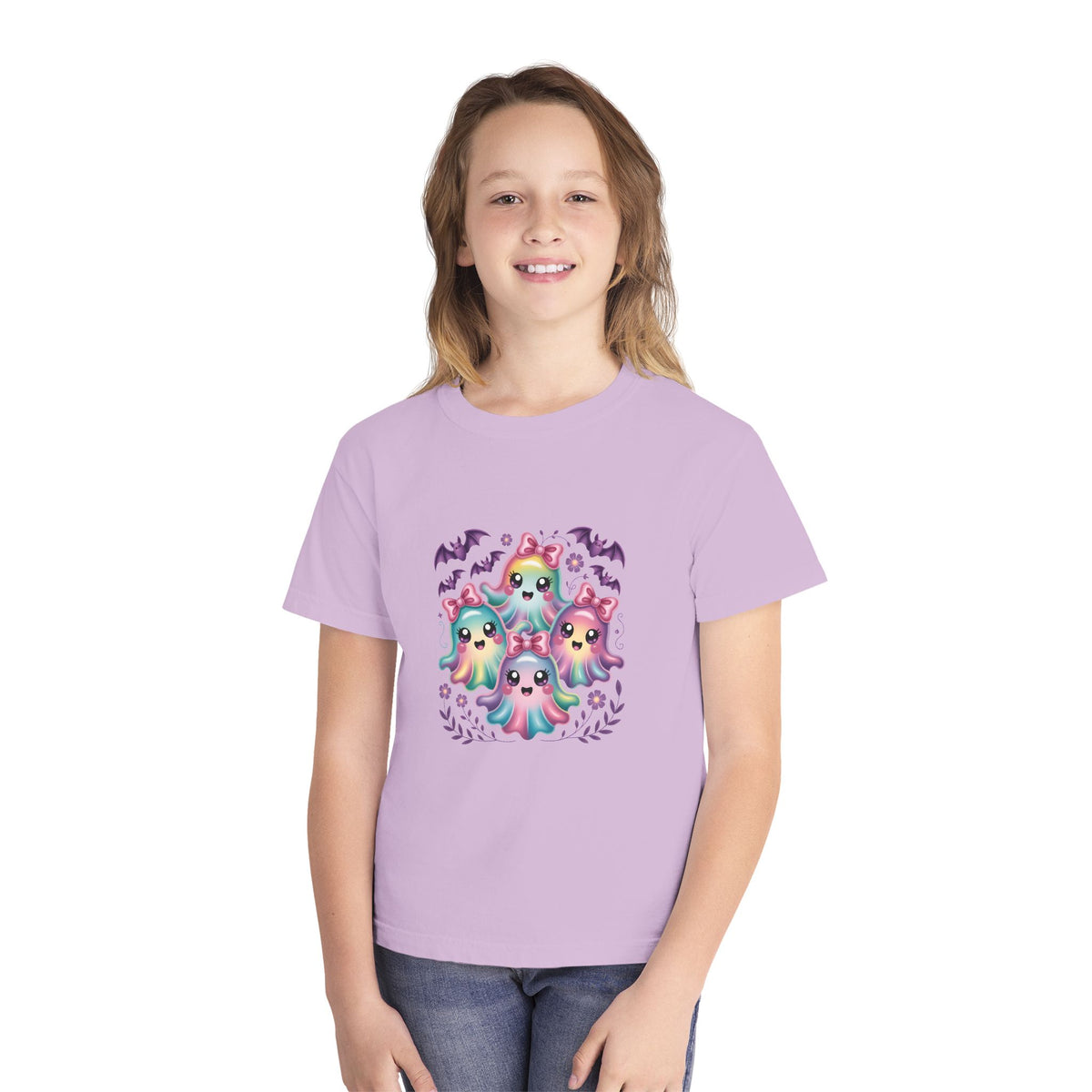 Cute Pastel Ghosts Halloween Youth Tee