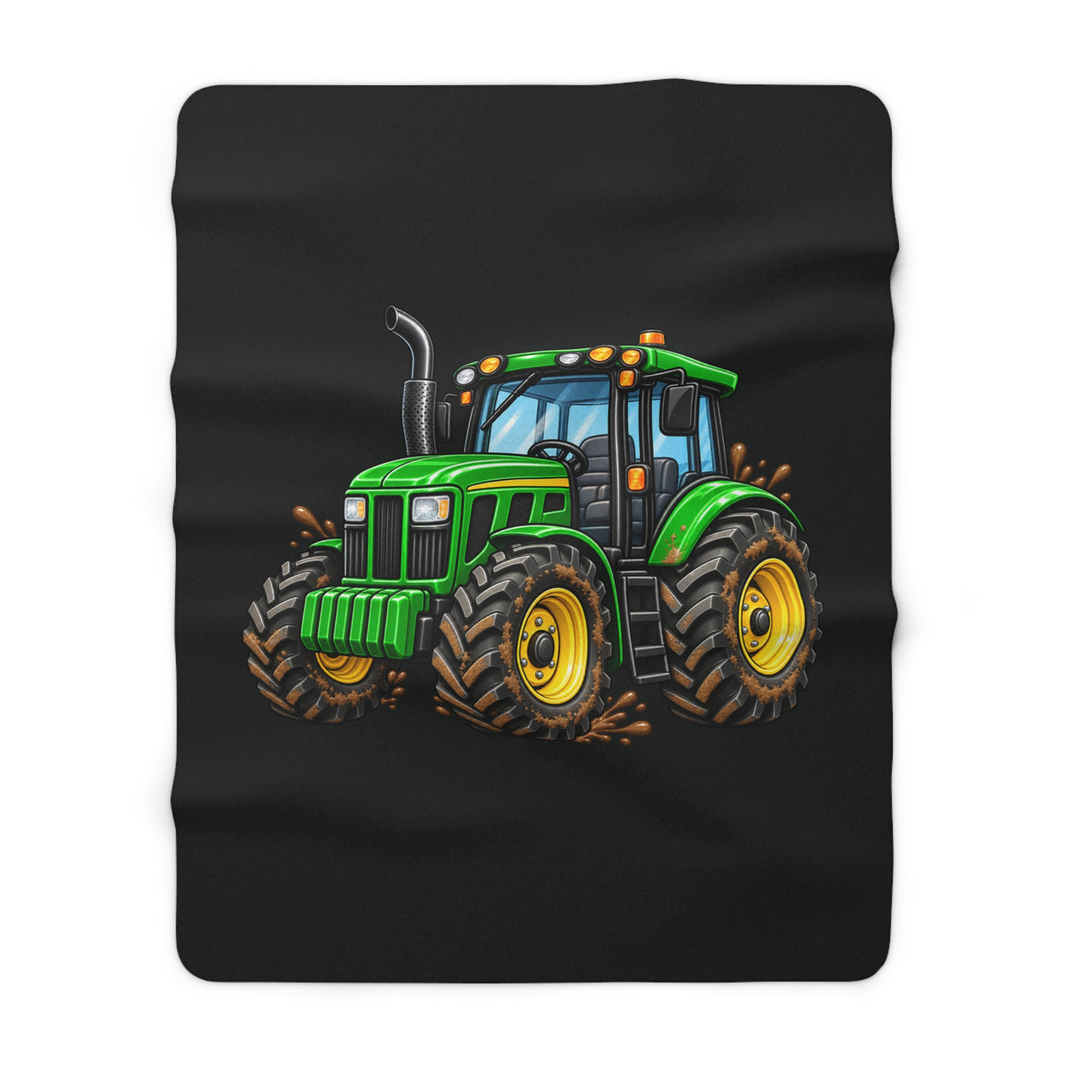 Tractor Sherpa Blanket – Cozy Farmhouse Throw for Kids & Adults