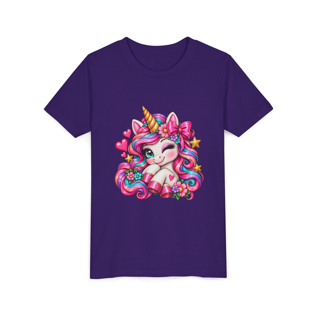 Youth Unicorn Tee — Cute Rainbow Unicorn Graphic Shirt for Kids
