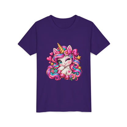 Youth Unicorn Tee — Cute Rainbow Unicorn Graphic Shirt for Kids