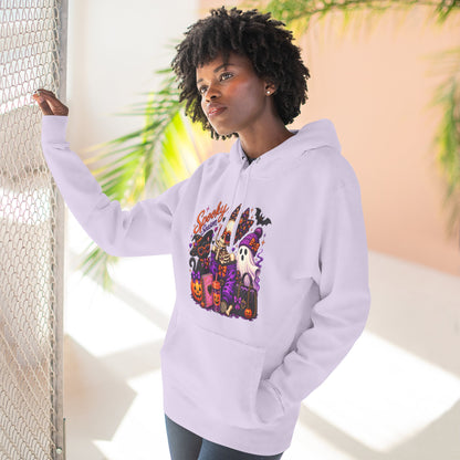Halloween Ghost Crew Hoodie — 'Spooky Season' Cute Haunted Pumpkin Design