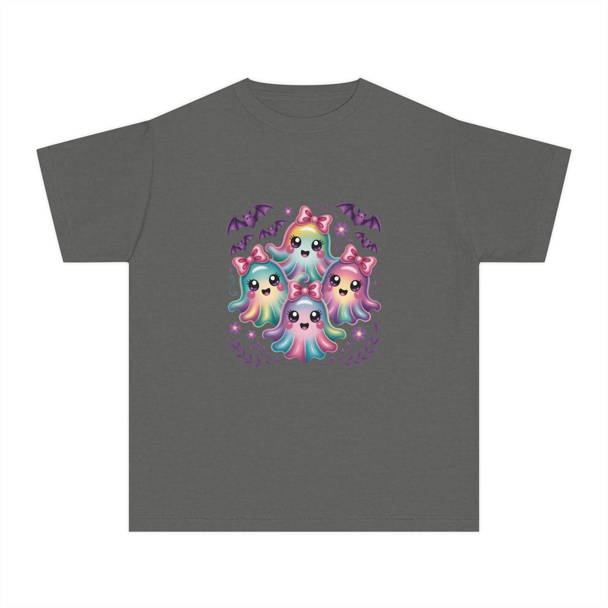 Cute Pastel Ghosts Halloween Youth Tee