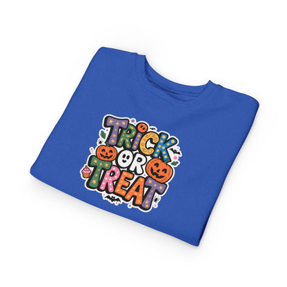 Toddler Sweatshirt - Cute "Trick or Treat" Halloween Pullover with Pumpkins