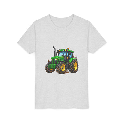 Kids Green Tractor T‑Shirt — Youth Farm Tractor Tee