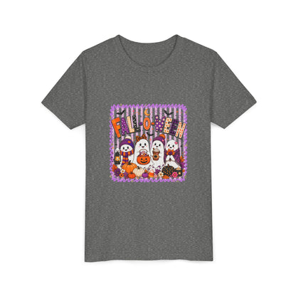 Kids Halloween T‑Shirt — Cute Ghosts & Pumpkins “Halloween” Graphic
