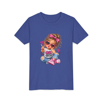 Girl Boss Youth Tee — Cute Cartoon Girl Graphic Shirt