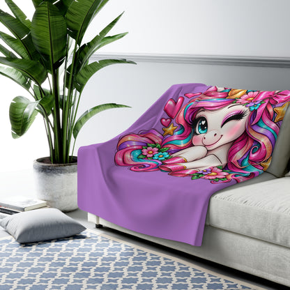 Magical Rainbow Unicorn Cozy Blanket