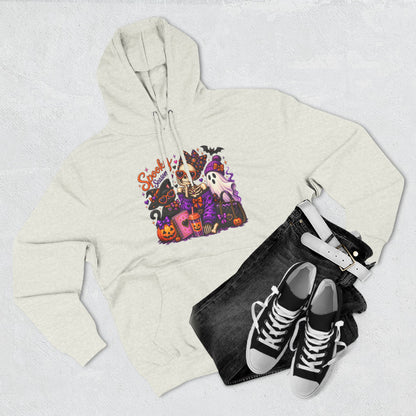 Halloween Ghost Crew Hoodie — 'Spooky Season' Cute Haunted Pumpkin Design