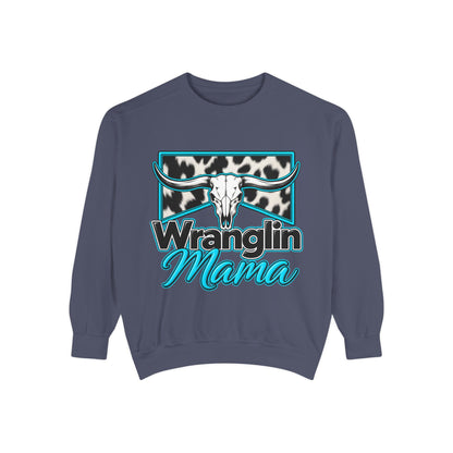 Wranglin' Mama Cow Skull Sweatshirt