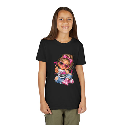 Girl Boss Youth Tee — Cute Cartoon Girl Graphic Shirt